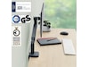 Leitz Ergo Skjermarm enkel, plassbesparende, 17”-32” flat /buet skjerm Skjermstativ og skjermfeste