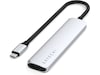 Satechi 6-i-1 Slim Multiport docking (sølv) Dockingstasjon & USB-HUB
