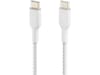 Belkin USB-C Flettet ladekabel 2m, 2-pack (hvit) USB-kabler