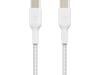 Belkin USB-C Flettet ladekabel 2m, 2-pack (hvit) USB-kabler