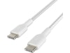 Belkin USB-C Flettet ladekabel 2m, 2-pack (hvit) USB-kabler