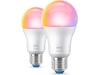 WiZ LED A-60 8,8W E27 RGB Lyspære 2pk Lyspærer & LED-pærer