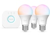 Philips Hue WCA Essential Startpakke (3x E27 + Bridge) Lyspærer & LED-pærer