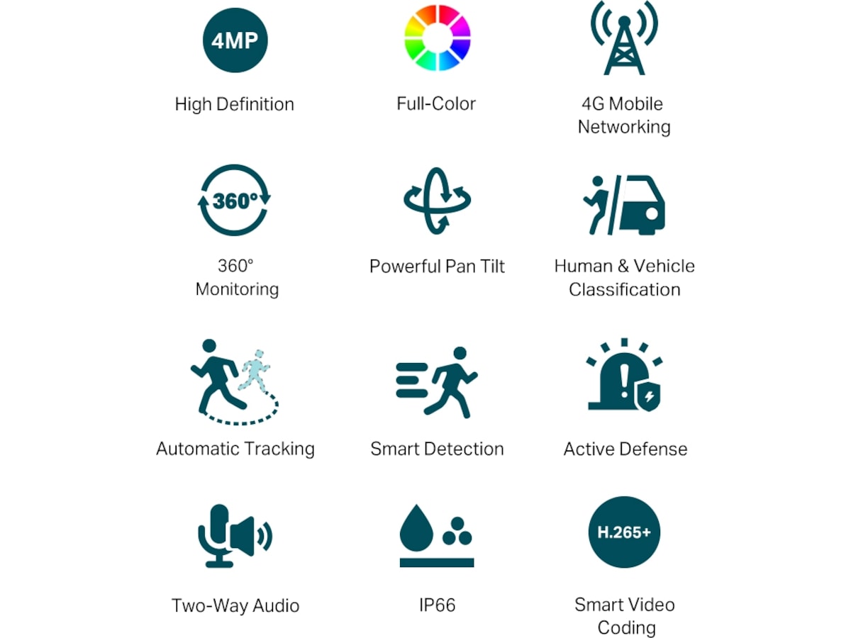 TP-Link VIGI C540-4G nettverksovervåkningskamera Overvåkningskameraer