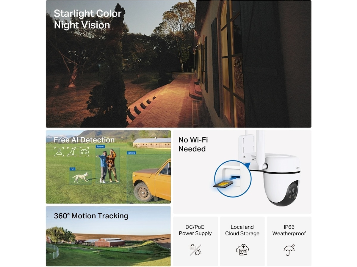 Tapo C501GW 4G overvåkningskamera Overvåkningskameraer