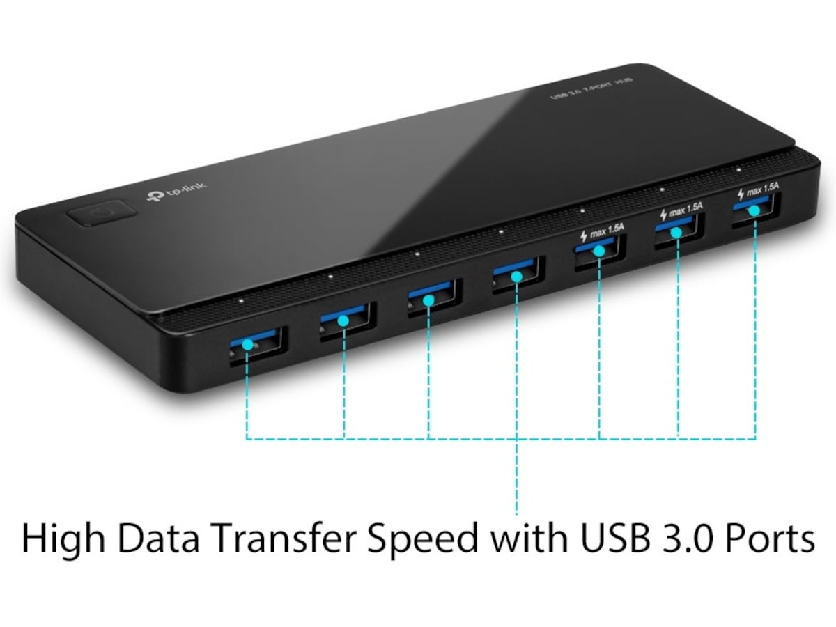 TP-Link UH700 USB 3.0 7-Ports Hub Dockingstasjon & USB-HUB