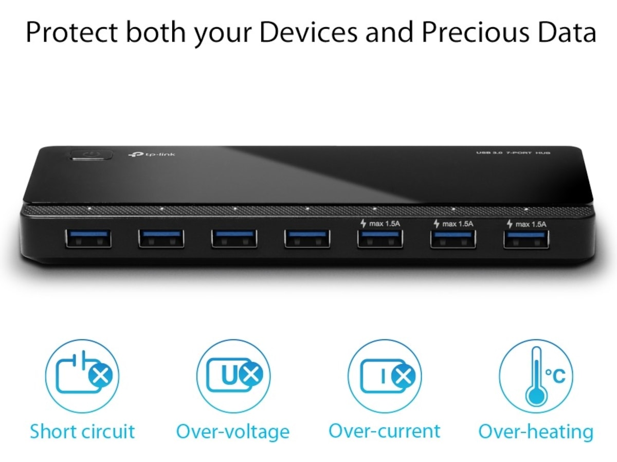 TP-Link UH700 USB 3.0 7-Ports Hub Dockingstasjon & USB-HUB