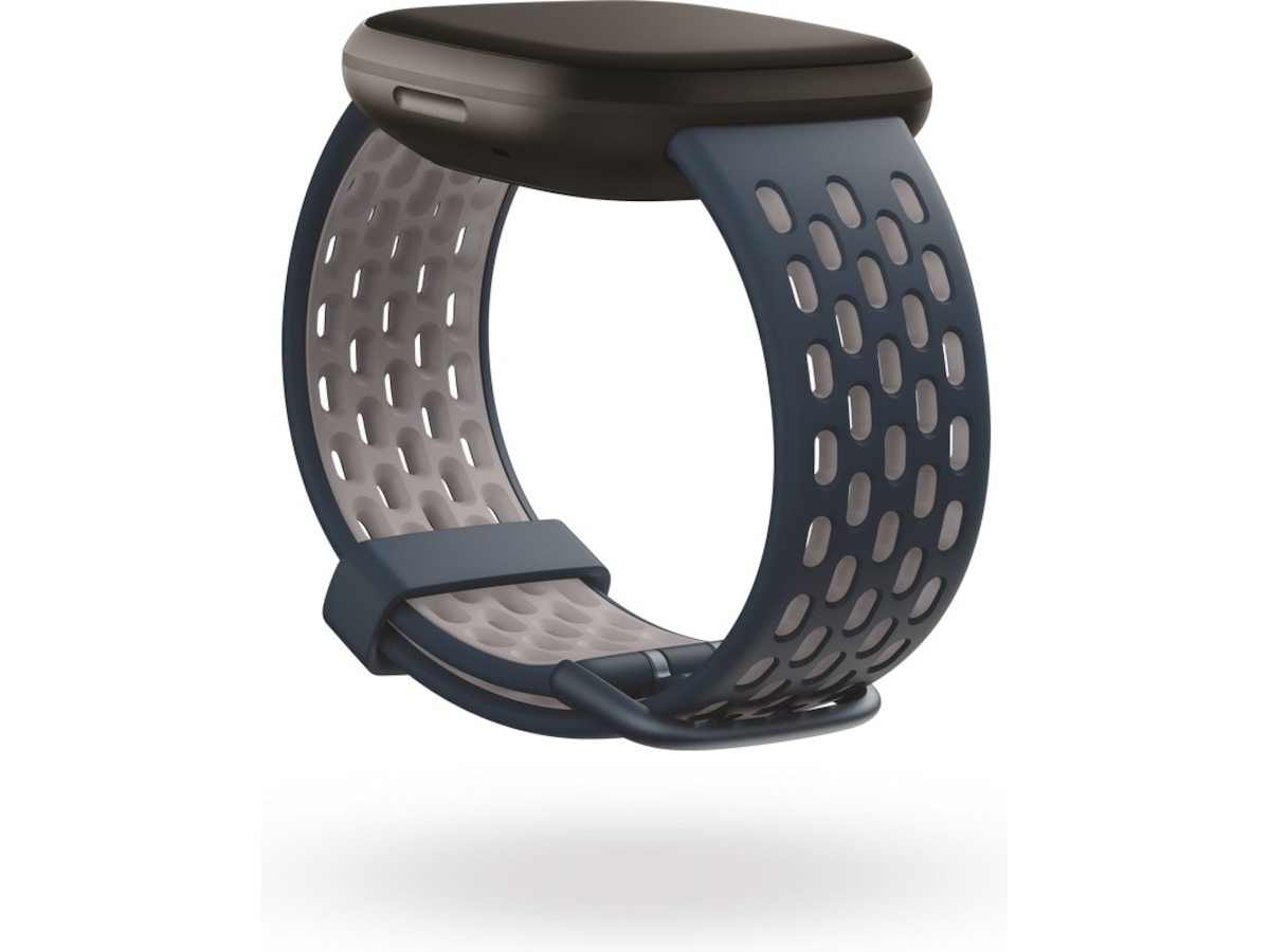 Fitbit silikon armbånd Sense/Versa 3 Small sapphire/grå Reim