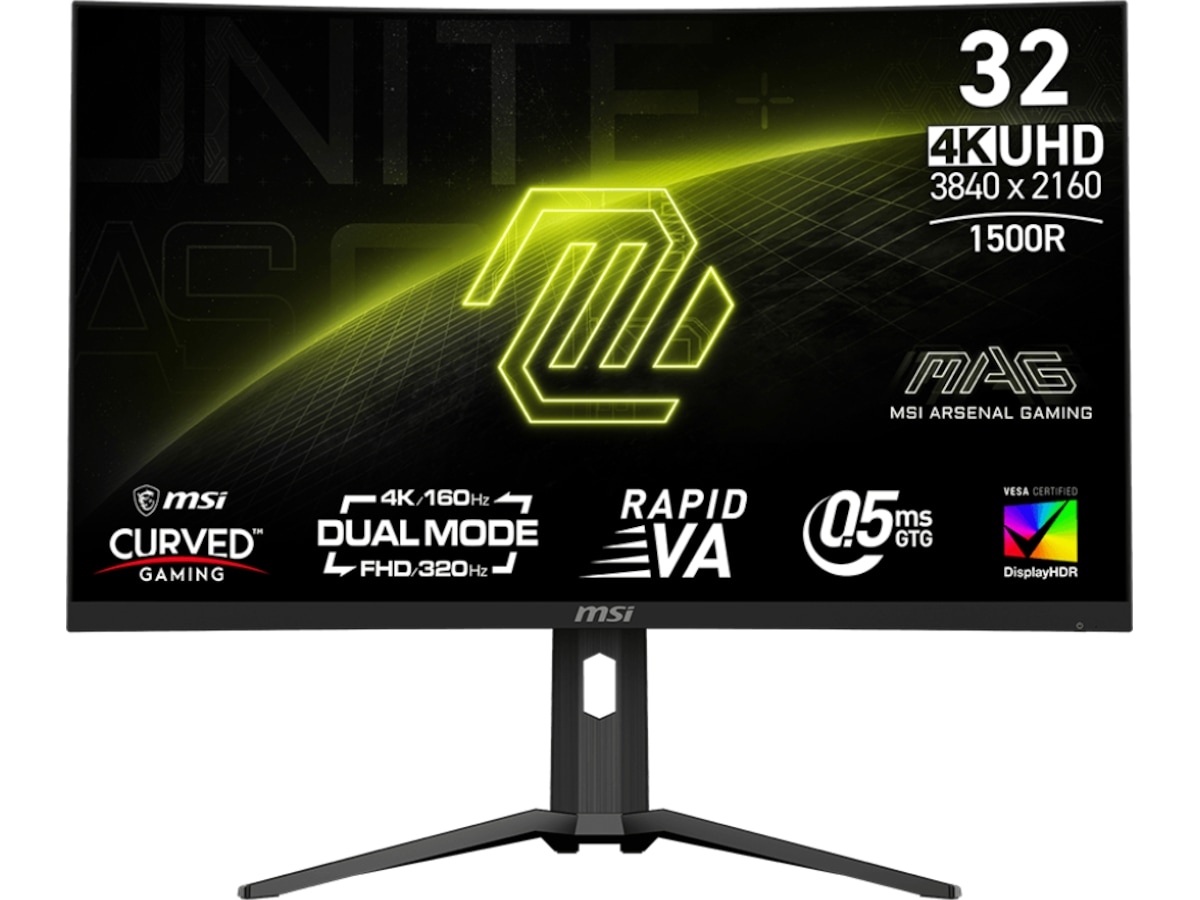 MSI 32" 4K curved gamingskjerm MAG 321CUPDF Gamingskjermer
