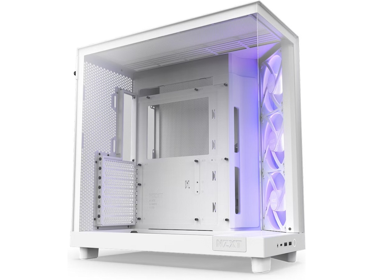 NZXT H6 Flow Case Dual Chamber Mid Tower RGB (hvit) -B-Grade Demo annet i datautstyr