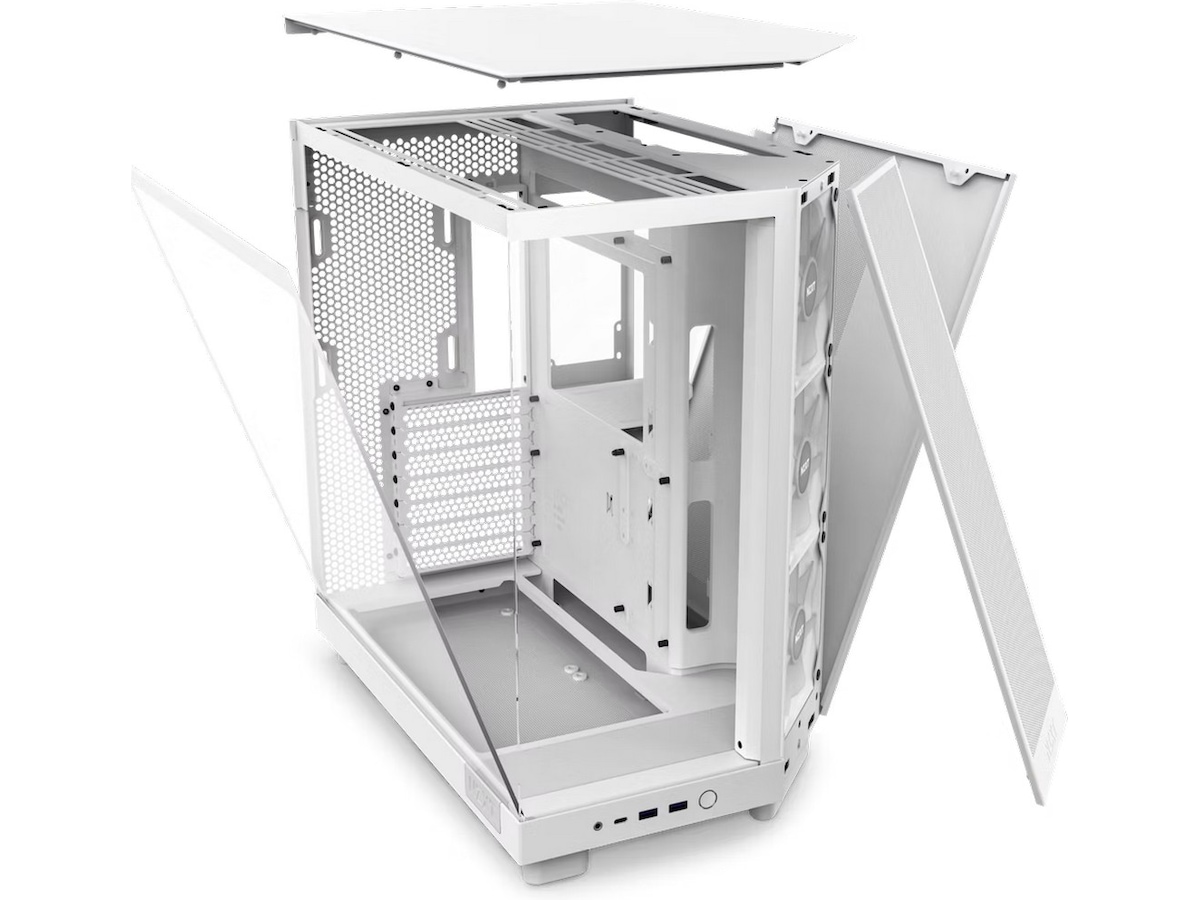 NZXT H6 Flow Case Dual Chamber Mid Tower RGB (hvit) -B-Grade Demo annet i datautstyr