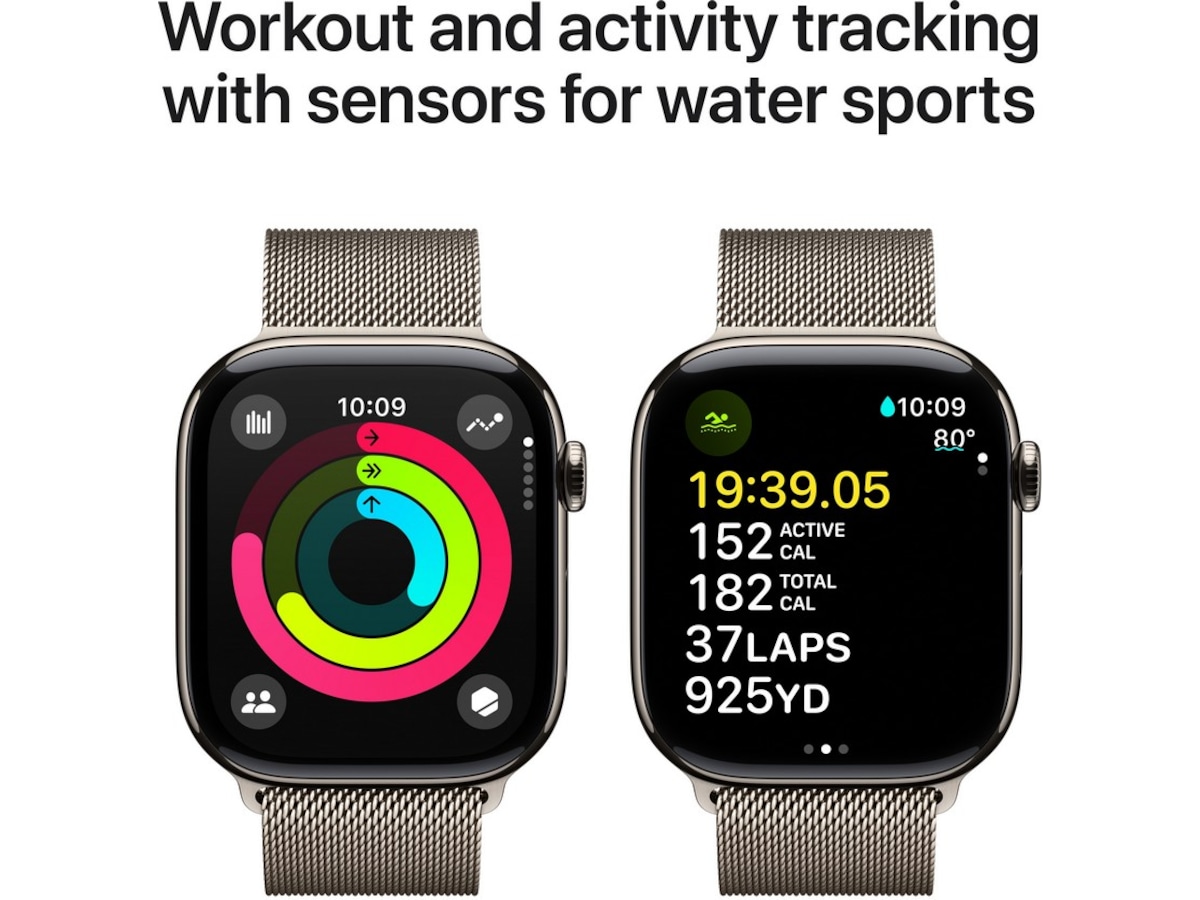Apple Watch Series 10 46mm GPS + LTE Titan (naturlig) -B-Grade Demo klokker