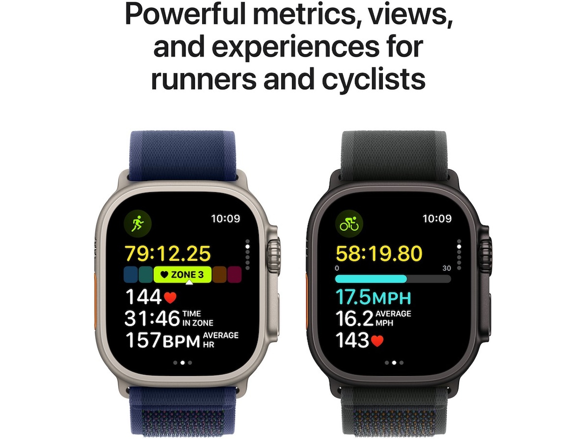 Apple Watch Ultra 2 49mm GPS + LTE Titan (sort) -B-Grade Demo klokker