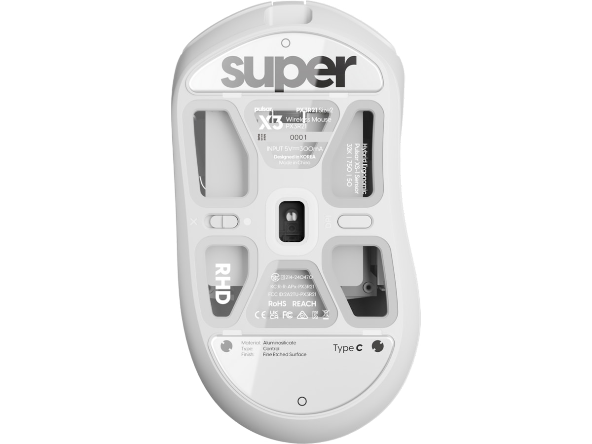 Pulsar Superglide Type-C X3 Series (hvit) Tilbehør til gaming- tastatur og mus