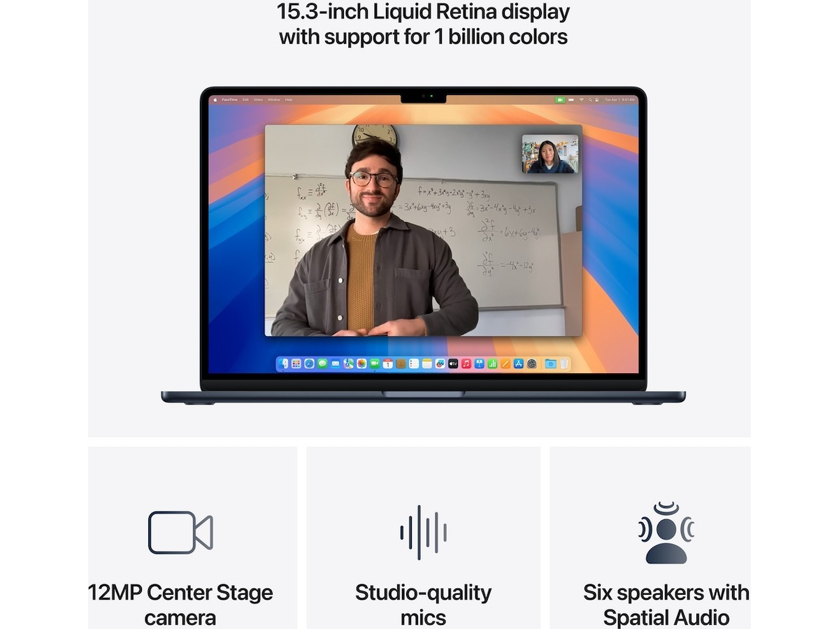 MacBook Air 15" M4 (2025) 512GB (midnatt) -B-Grade Demo bærbar PC