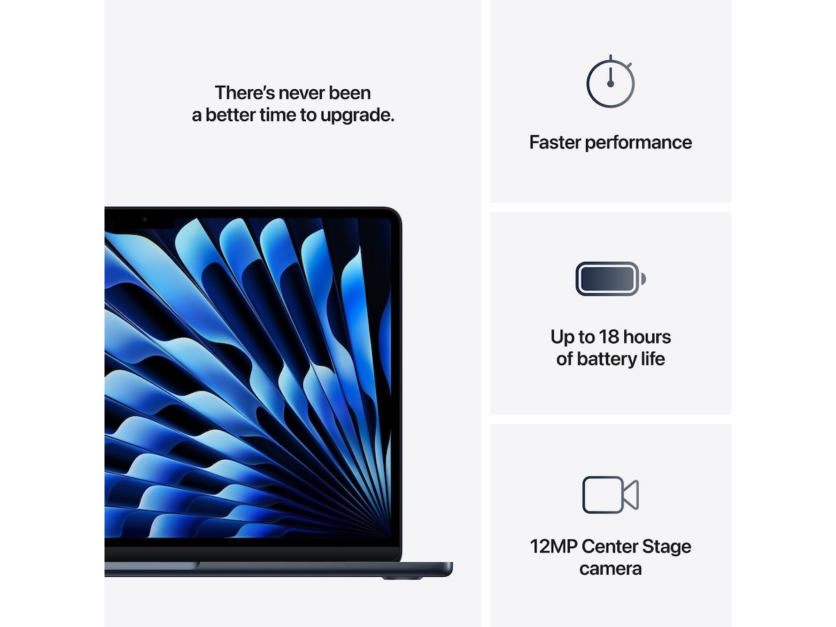 MacBook Air 13" M4 (2025) 256GB (midnatt) -B-Grade Demo bærbar PC