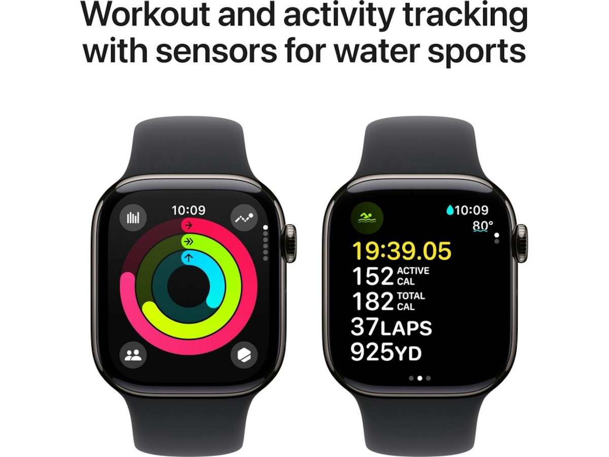 Apple Watch Series 10 GPS + LTE 42mm Titan (skifer) Demo klokker
