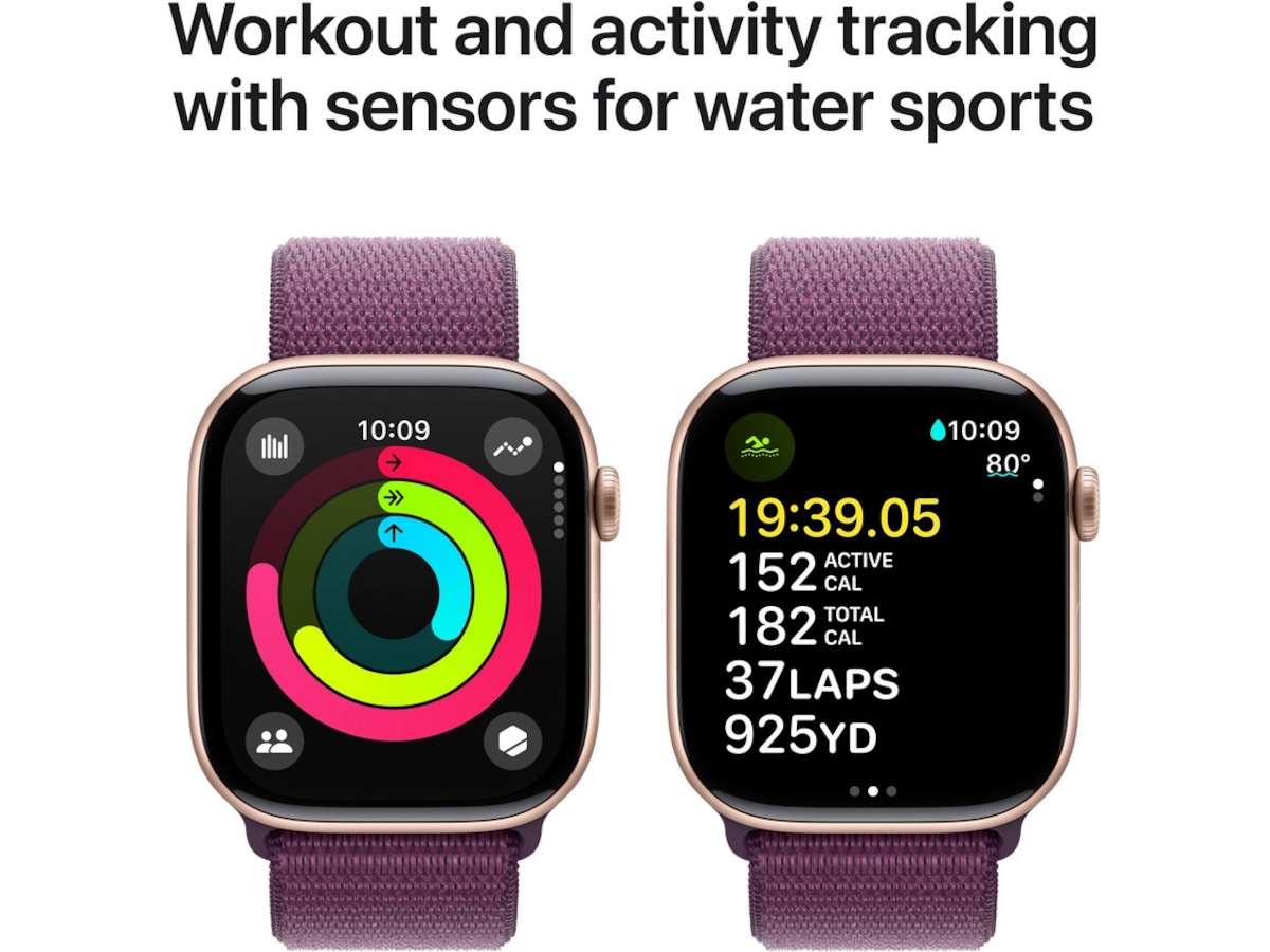 Apple Watch Series 10 46mm GPS + LTE Aluminium (rosegull) -B-Grade Demo klokker