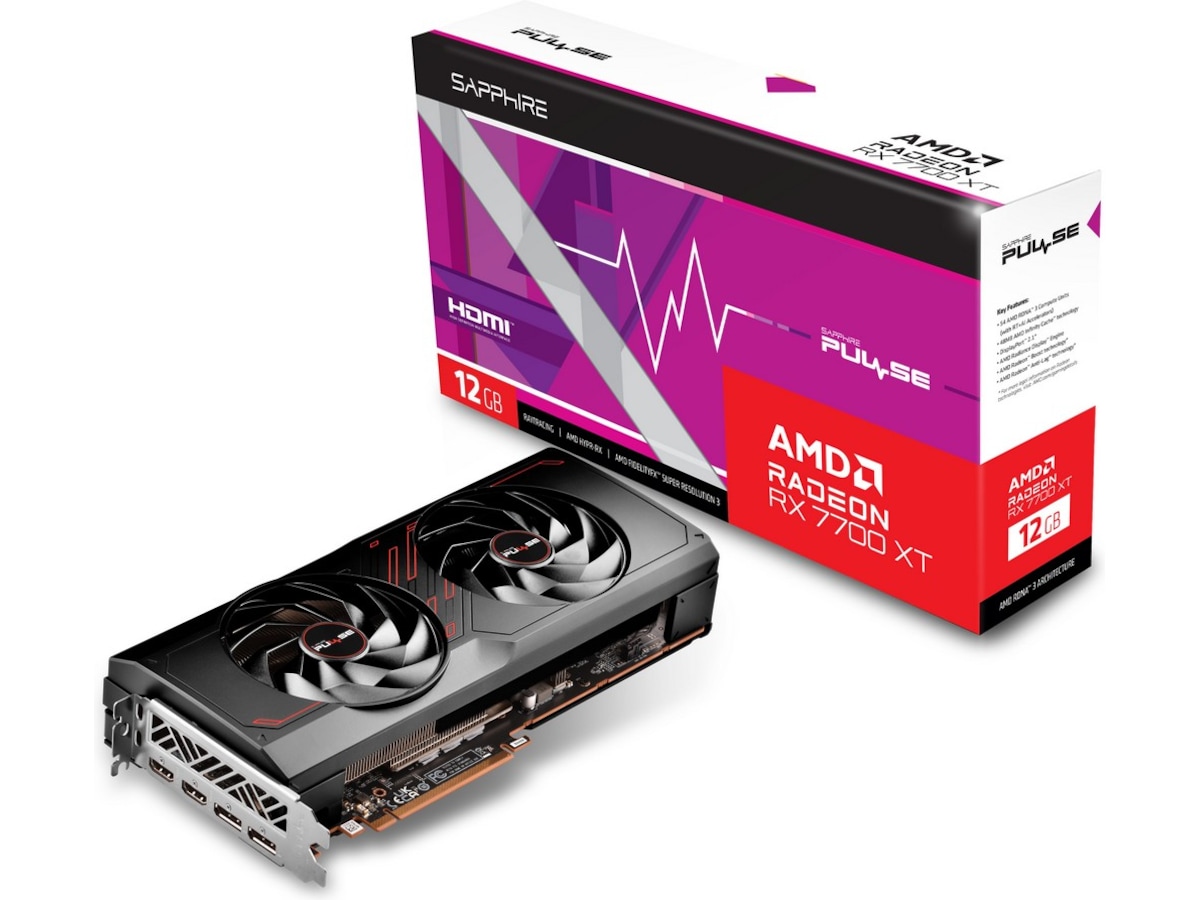 Sapphire PULSE AMD Radeon RX 7700 XT -B-Grade Demo skjermkort