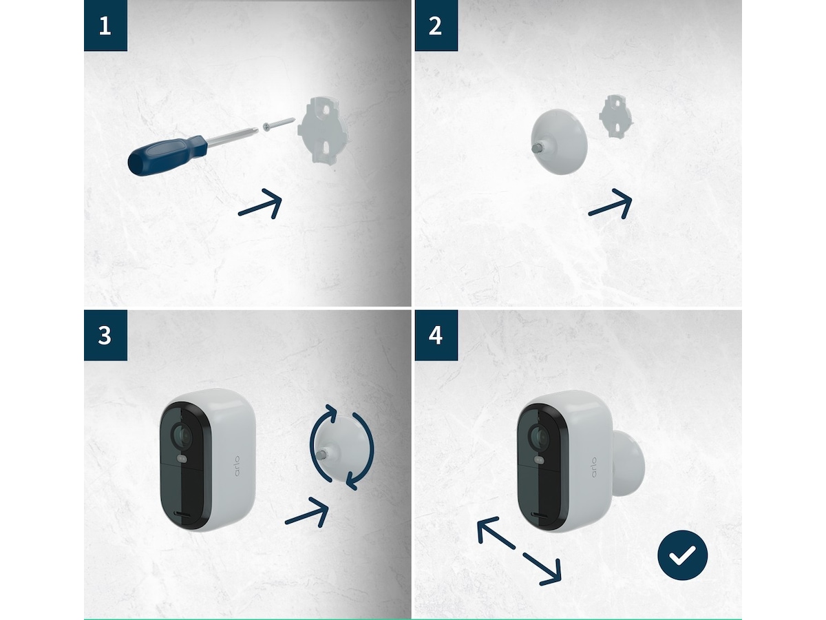 Arlo Essential 2 XL 2K Outdoor overvåkningskamera (hvit) 2pk -B-Grade Demo hjem & fritid