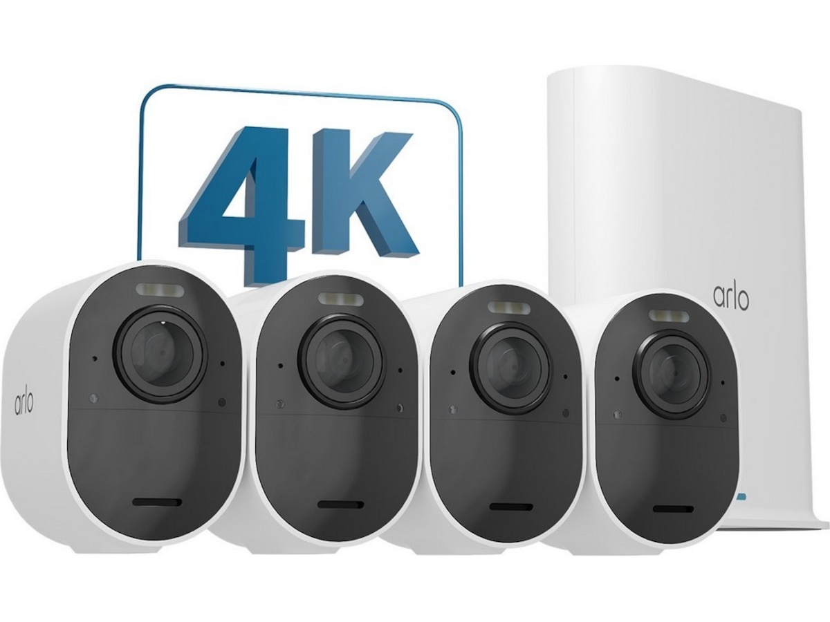 Arlo Ultra 2 utendørs overvåkningskamera 4pk (hvit) -B-Grade Demo hjem & fritid