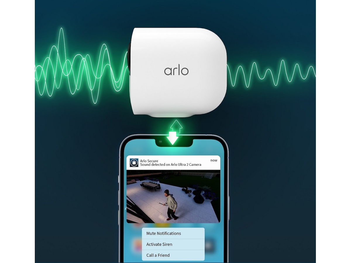 Arlo Ultra 2 utendørs overvåkningskamera 4pk (hvit) -B-Grade Demo hjem & fritid