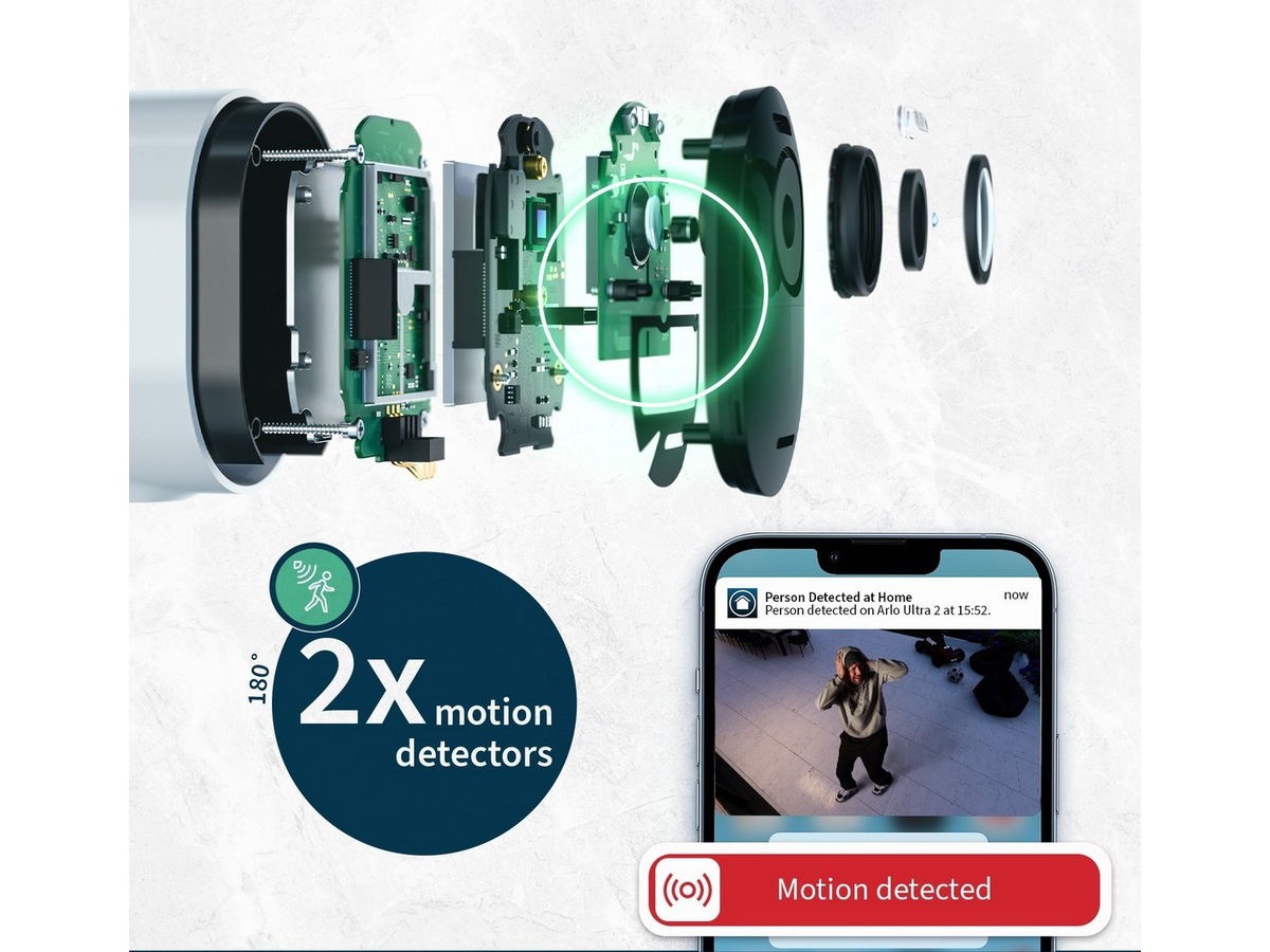 Arlo Ultra 2 utendørs overvåkningskamera 4pk (hvit) -B-Grade Demo hjem & fritid