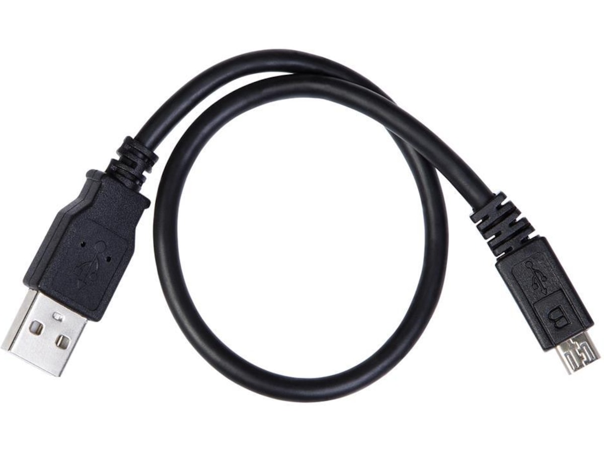 USB-A til USB Micro-B kabel 0,3m (sort) USB-kabler