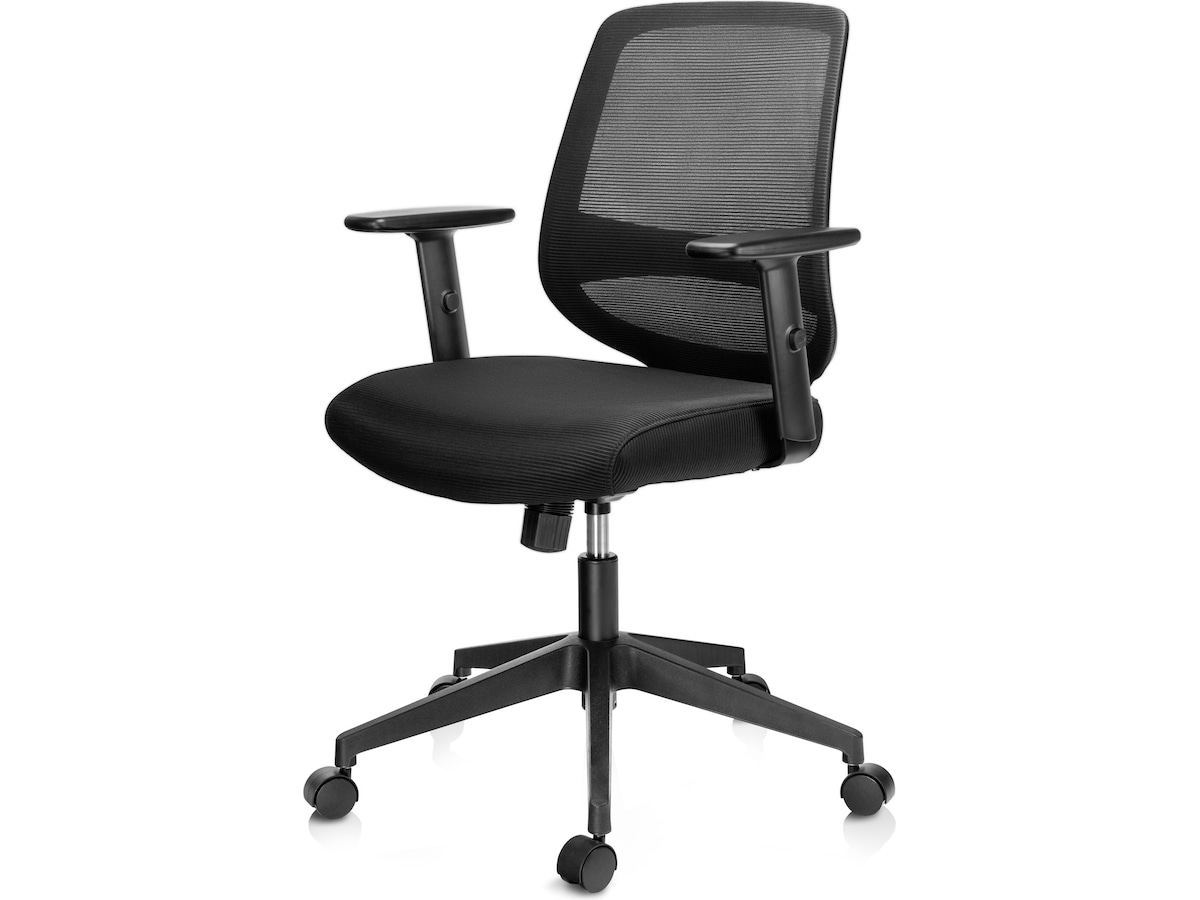 Ergonomisk medium kontorstol sort Kontorstoler Komplett.no