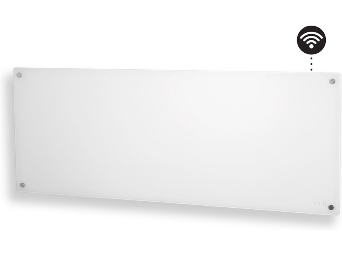 Mill Glass WiFi Gen 3 panelovn 1300W (hvit) Panelovner