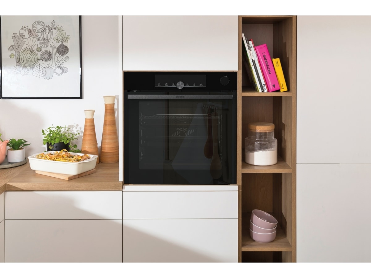 Gorenje BPSA6747A08BGWI Innebygd pyrolyseovn (sort) Stekeovn