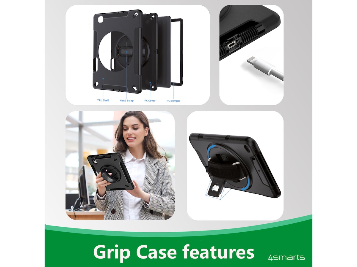 4smarts Galaxy Tab Active4 Pro Rugged Case Grip Deksel til nettbrett