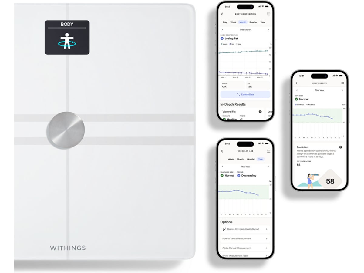 Withings Body Comp Wi-Fi smart badevekt (hvit) Badevekt
