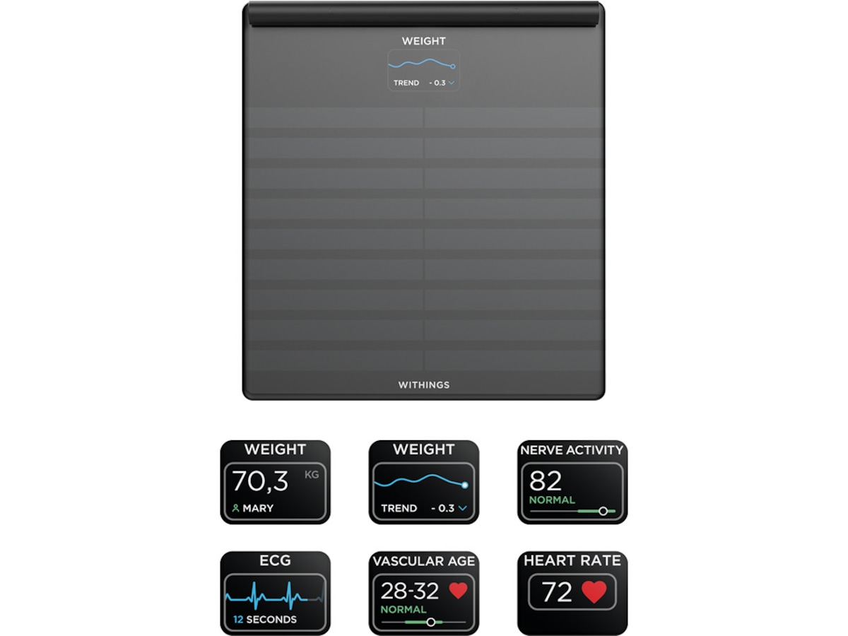 Withings Body Scan smart badevekt (sort) Badevekt