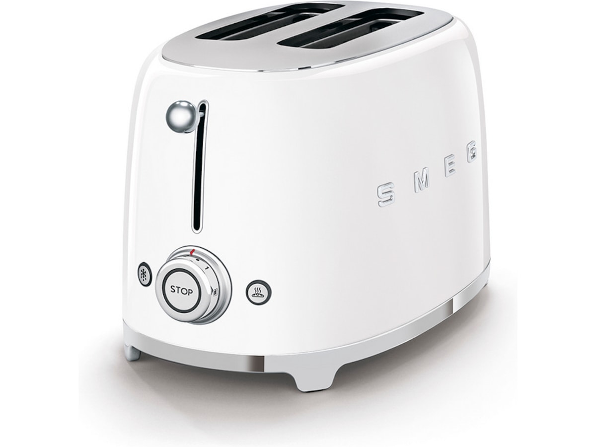 Smeg TSF01WHEU Brødrister for 2 skiver (hvit) Brødristere