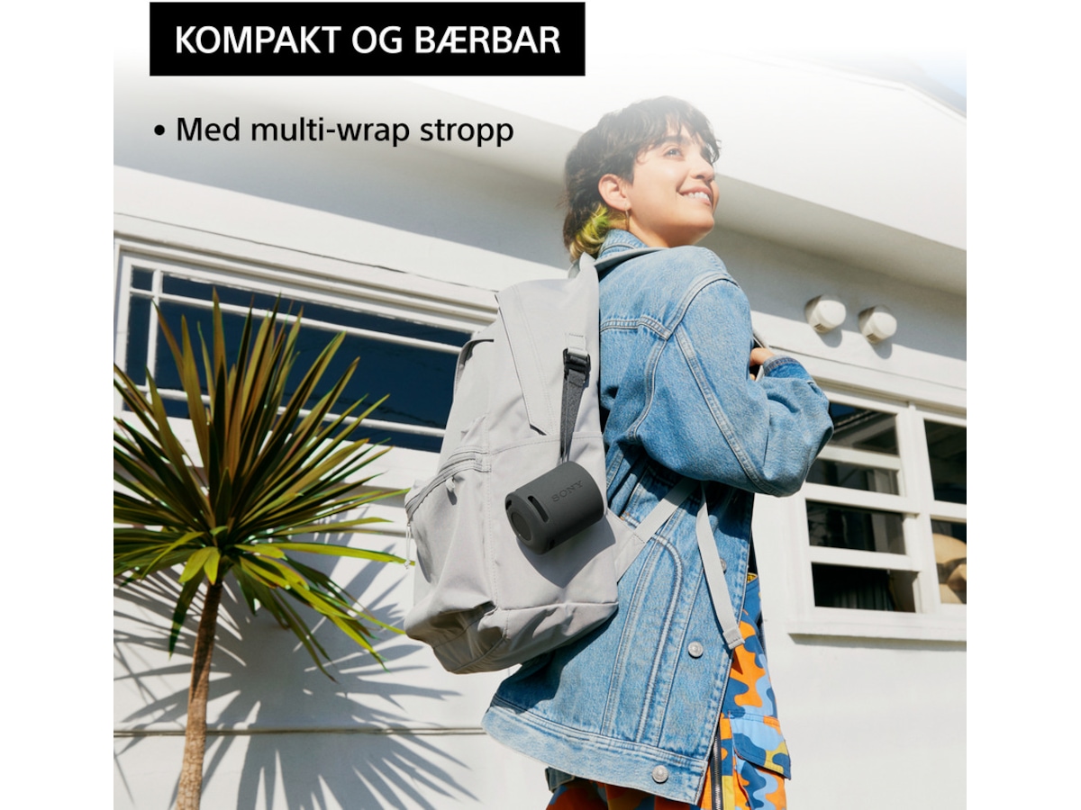 Sony SRS-XB100 Trådløs bluetooth høyttaler (grå) Trådløs / Bluetooth-høyttaler