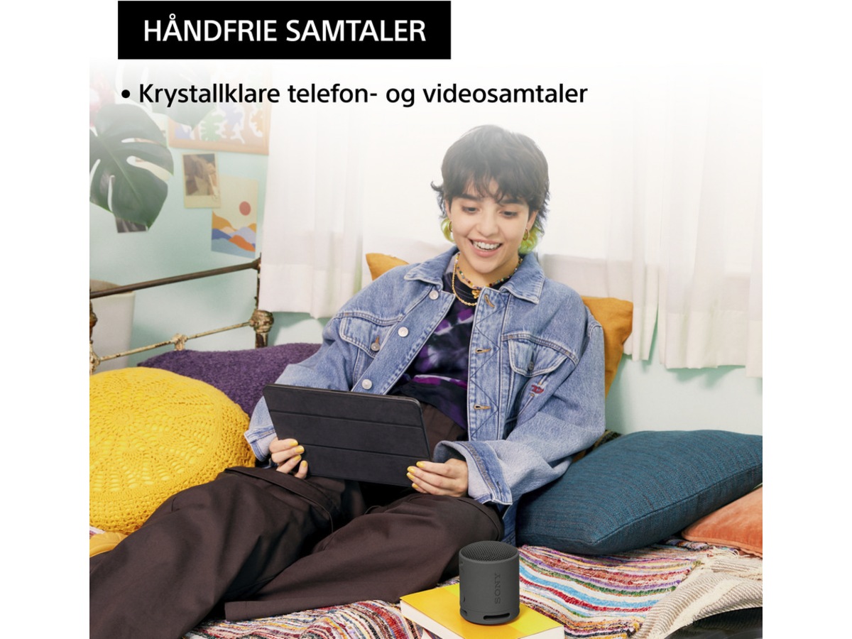 Sony SRS-XB100 Trådløs bluetooth høyttaler (grå) Trådløs / Bluetooth-høyttaler