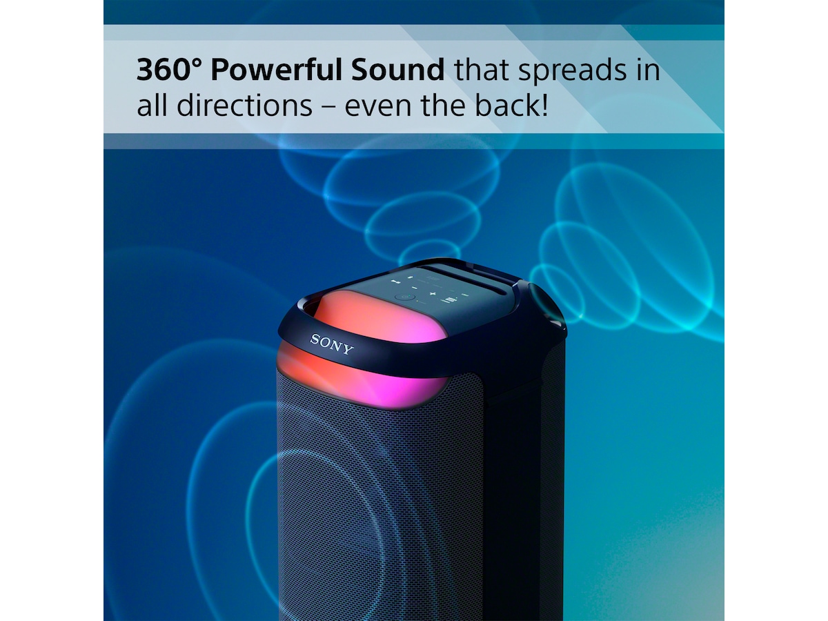 Sony SRS-XV800 Trådløs bærbar høyttaler (sort) Trådløs / Bluetooth-høyttaler