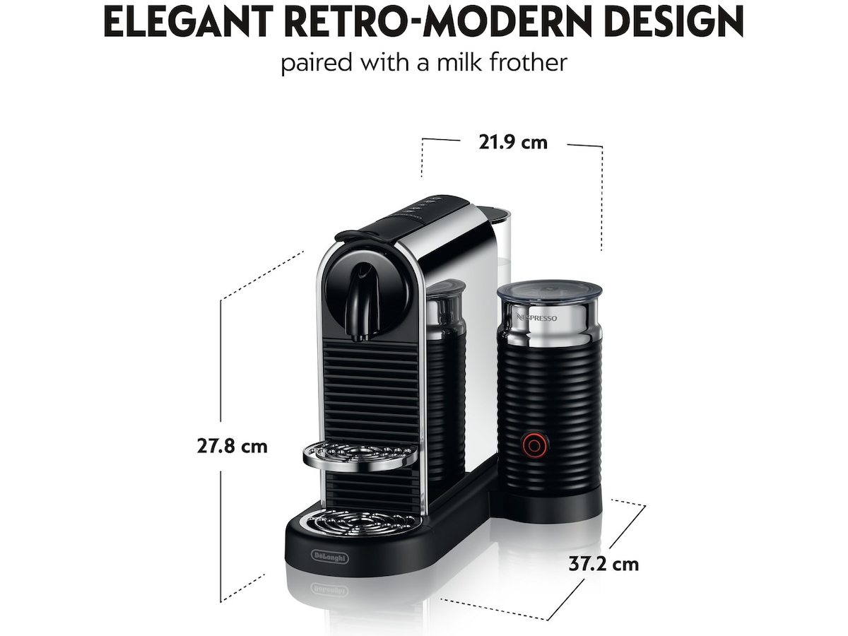 Nespresso CitiZ & Milk by De'Longhi Kapselmaskin (sort) Kapselmaskiner