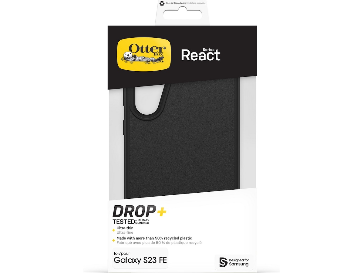OtterBox Galaxy S23 FE React Deksel - ProPack (sort) Mobildeksel