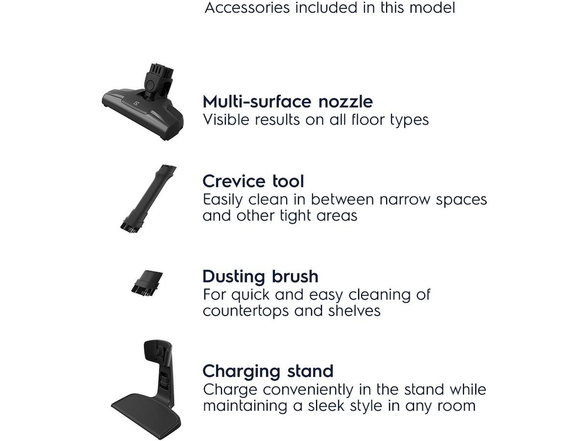 Electrolux Clean 500 Trådløs støvsuger (grå) Trådløse støvsugere