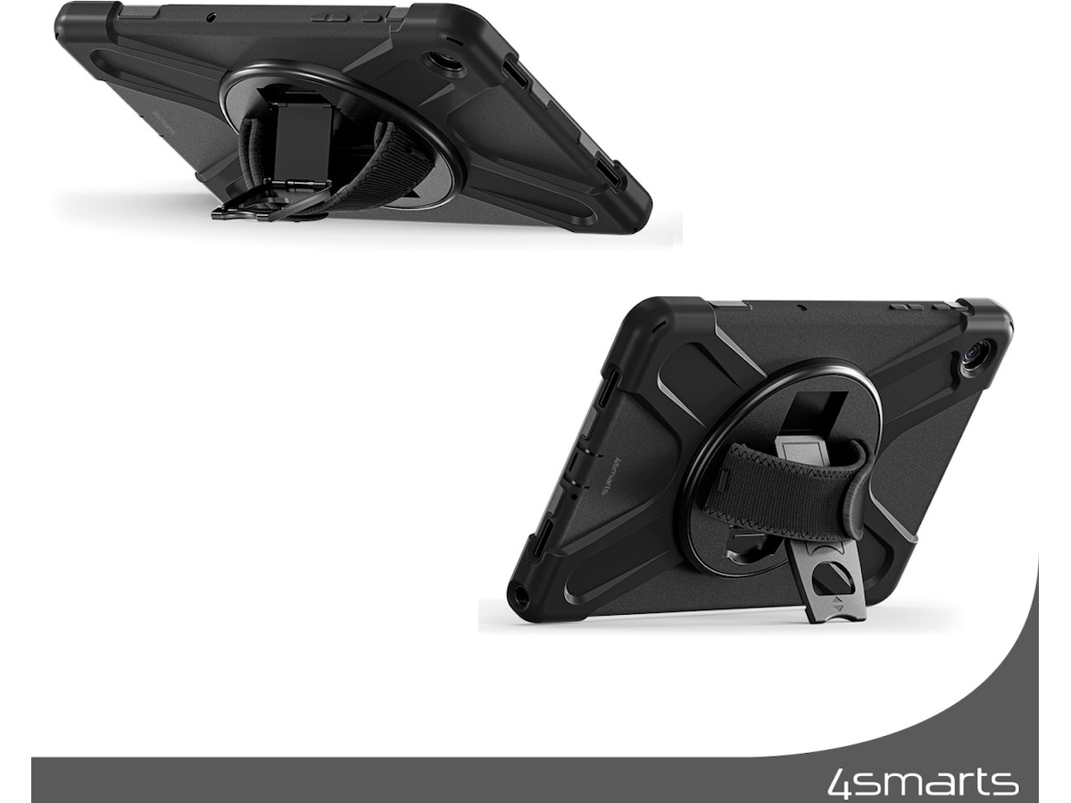 4smarts Galaxy Tab A9+ Rugged Case Grip deksel (sort) Deksel til nettbrett