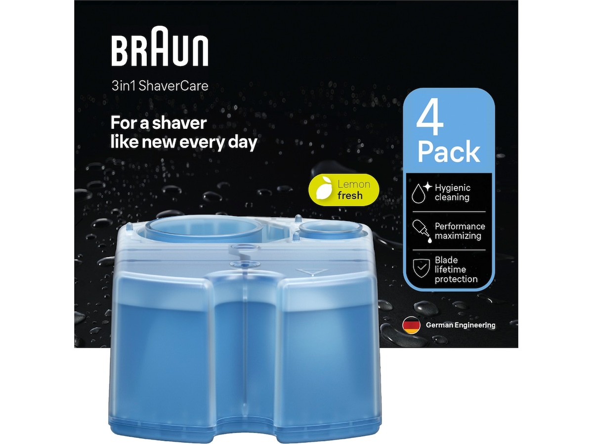 Braun 3-i-1 ShaverCare Refillpatroner for SmartCare-Stasjoner 4 stk Tilbehør til barbermaskiner