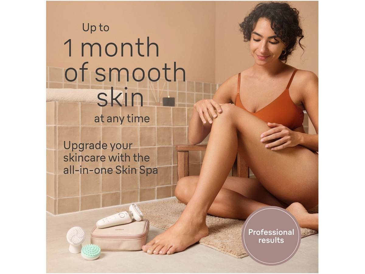 Braun Silk-épil 9 Flex 3S SkinSpa Epilator SES9-481 (hvit/gull) Epilator & IPL-hårfjerning