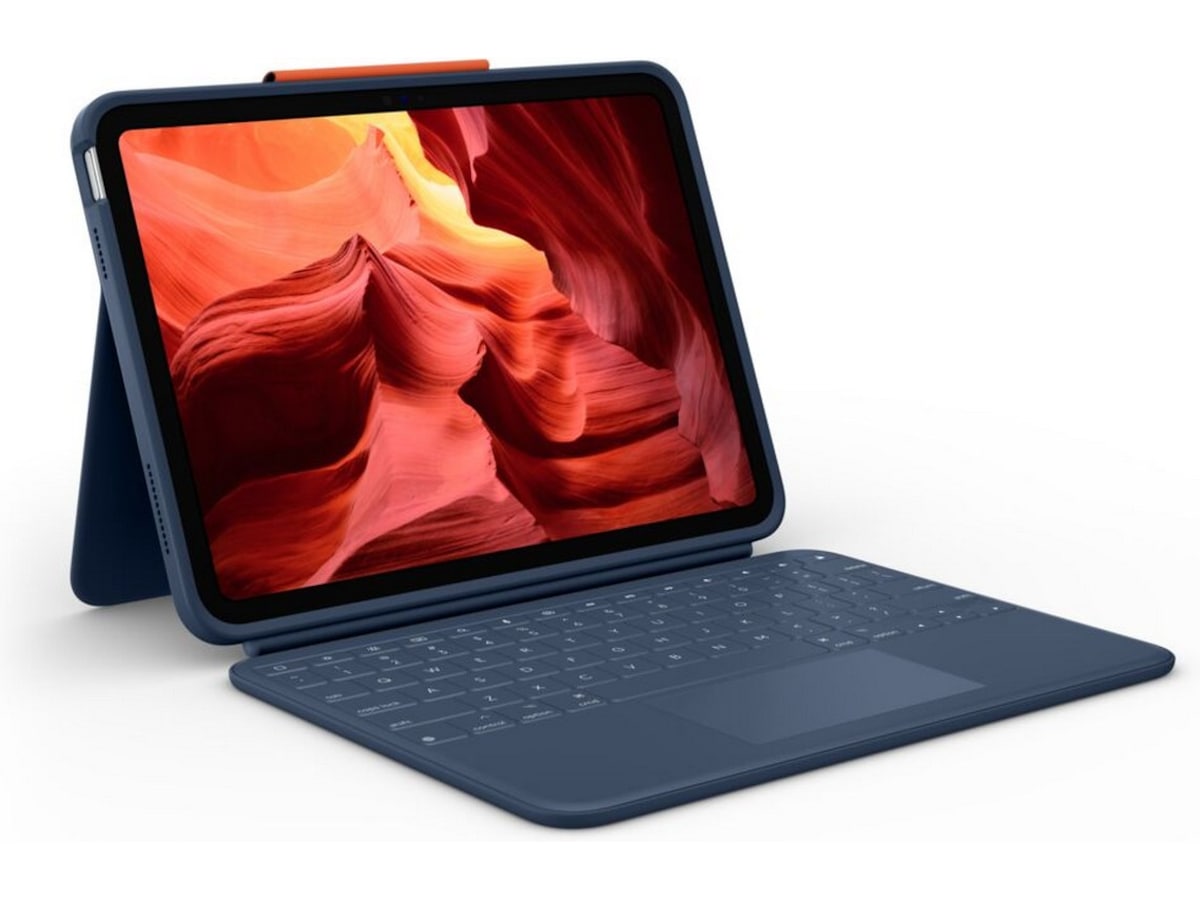 Logitech iPad 10,9" / 11" Rugged Combo 4 Touch tastaturdeksel (blå) Deksel til nettbrett