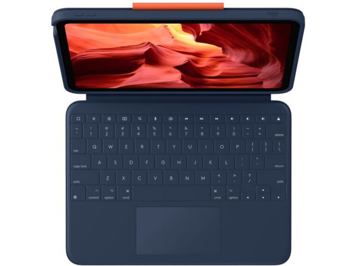 Logitech iPad 10,9" / 11" Rugged Combo 4 Touch tastaturdeksel (blå) Deksel til nettbrett