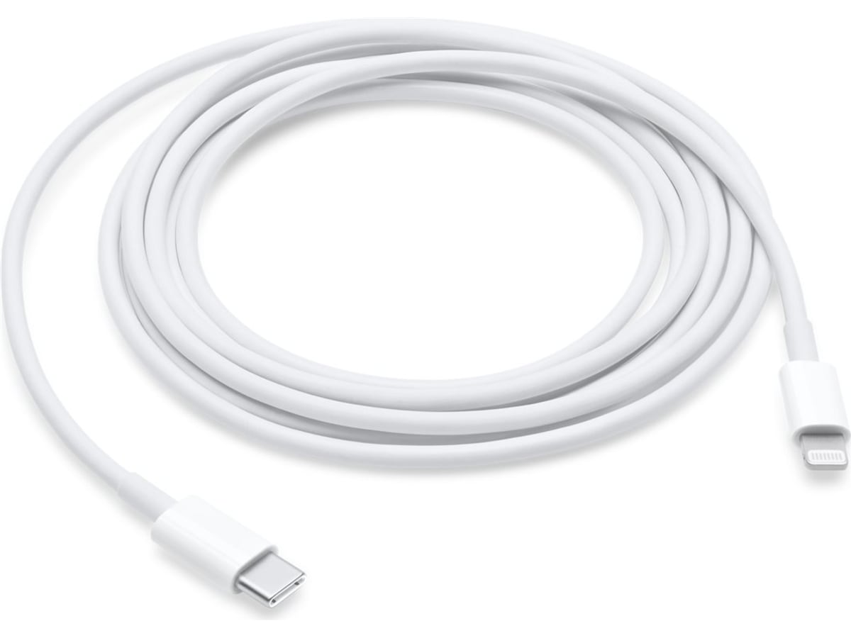 Apple Lightning til USB-C kabel 2m (hvit) USB-kabler