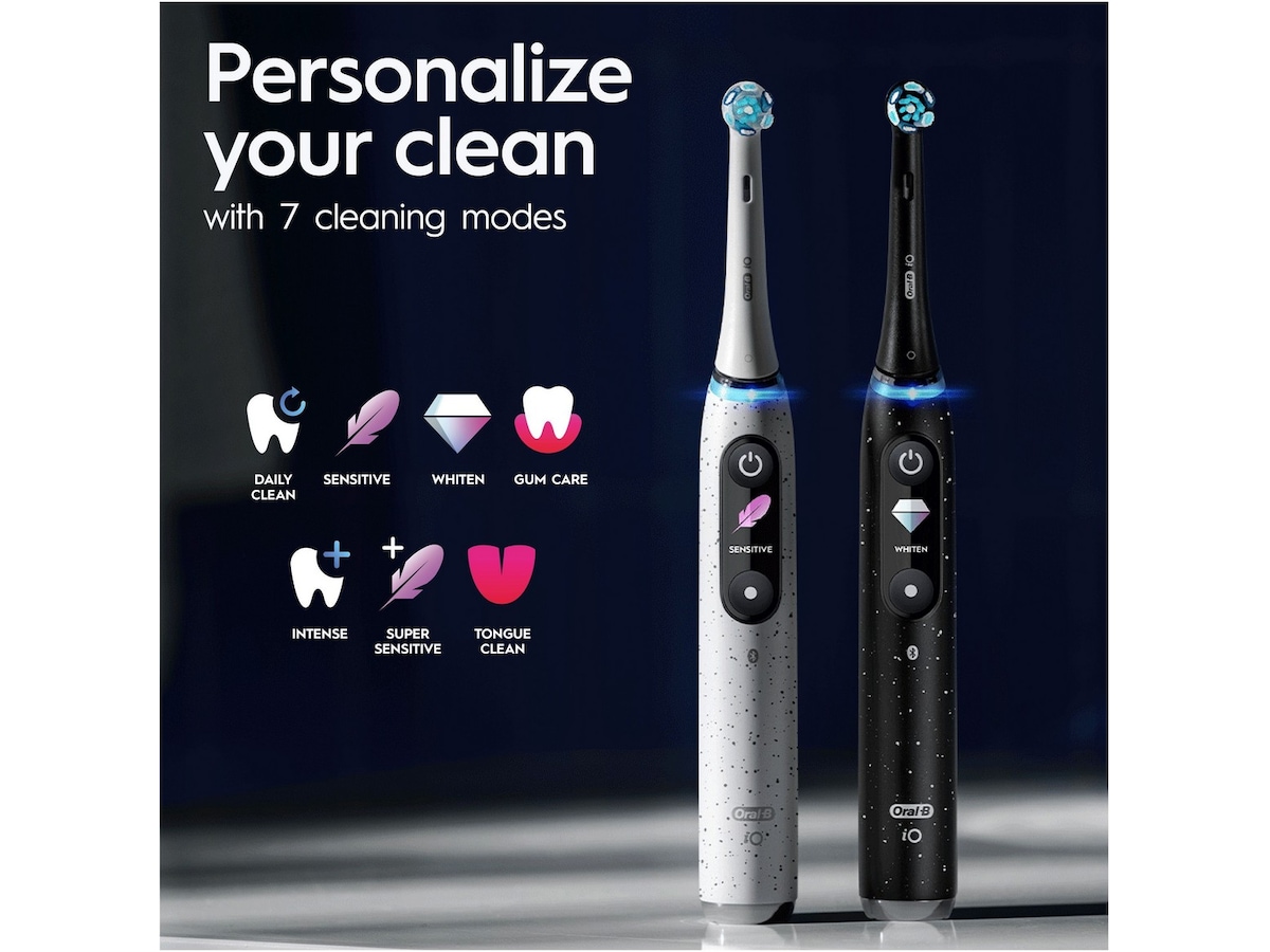 Oral-B iO 10 Elektrisk Tannbørste (stardust hvit) Elektriske tannbørster