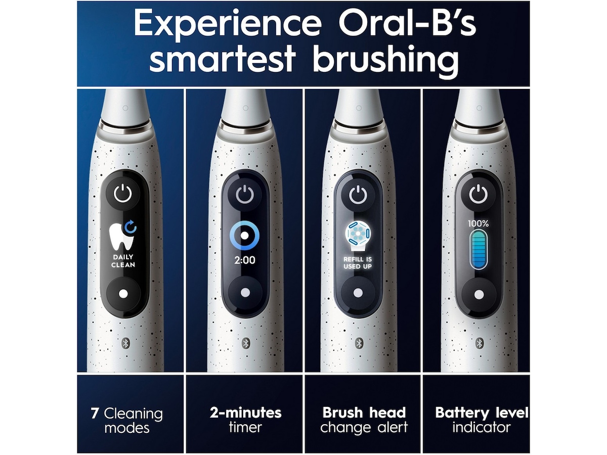 Oral-B iO 10 Elektrisk Tannbørste (stardust hvit) Elektriske tannbørster