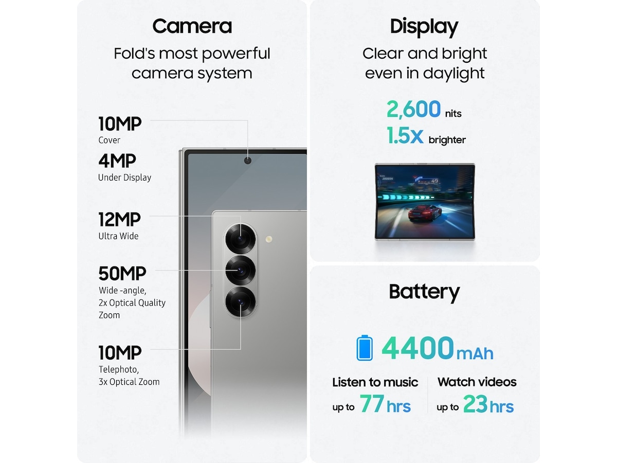 Samsung Galaxy Z Fold6 512GB (silver shadow) Mobiltelefoner
